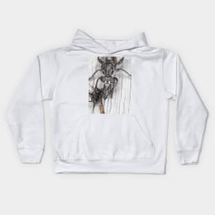 Robber fly with prey Kids Hoodie